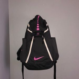 Grey and Pink Nike elite bag